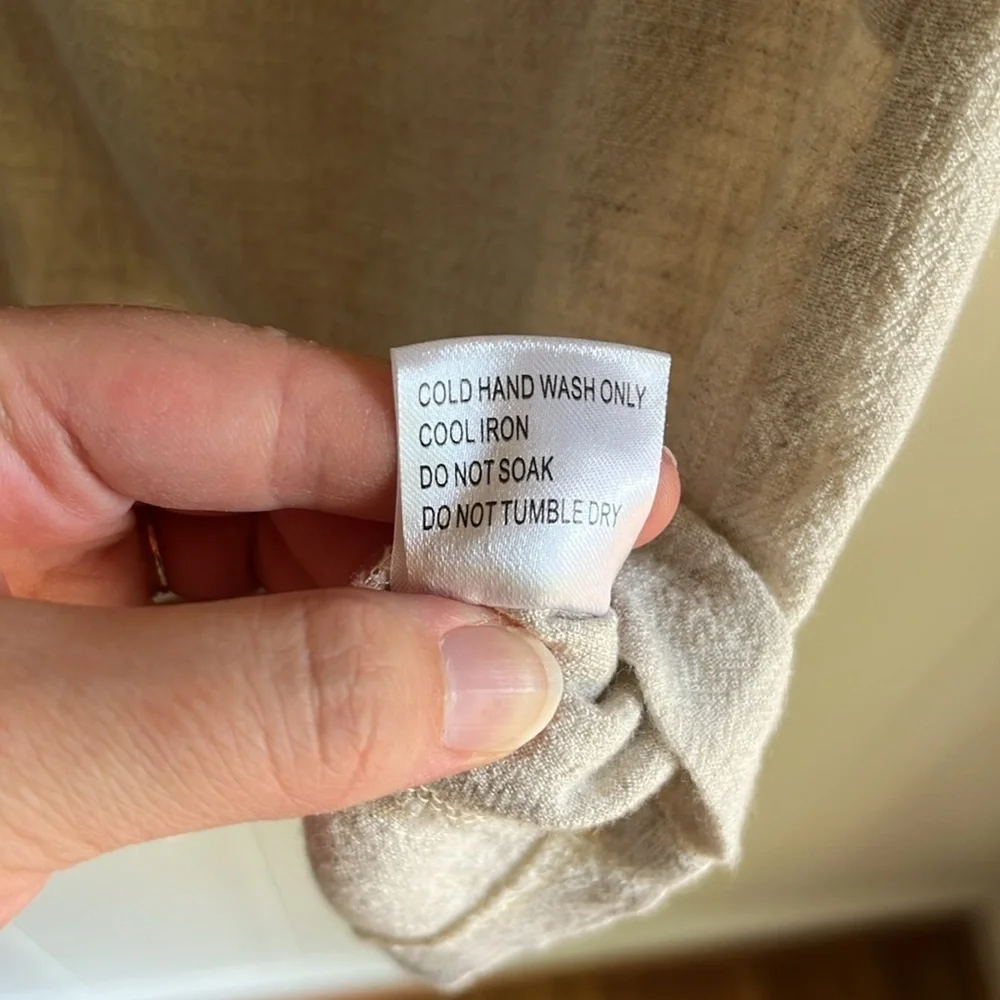 Princess Polly Tan Beige Boho Casual Linen Beach V-Neck Romper Jumpsuit Sz 2 - Picture 7 of 13